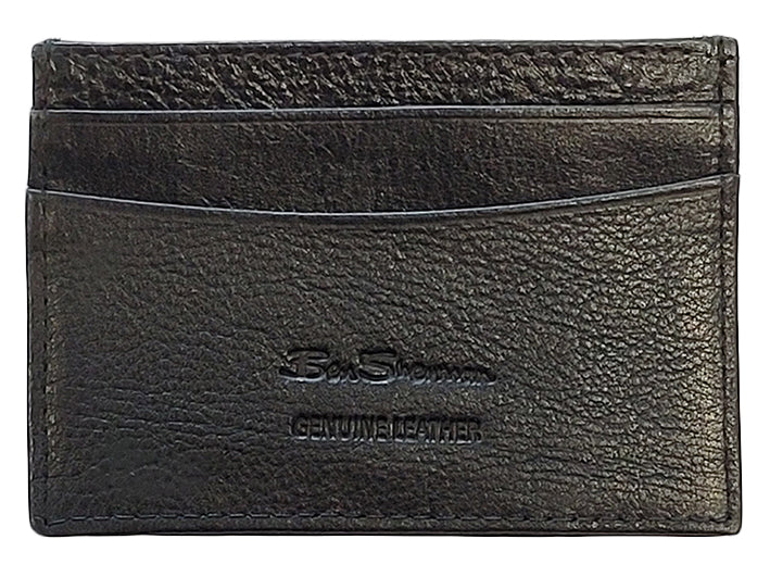 Portefeuilles Ben Sherman Koki Leather Card Holder Noir | DFT-05947001